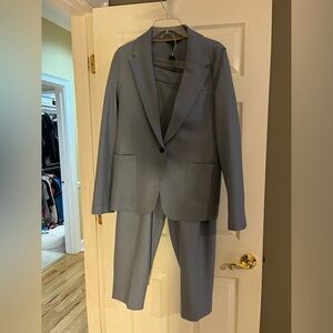 Light-blue Wool Pant Suit from Banana Republic